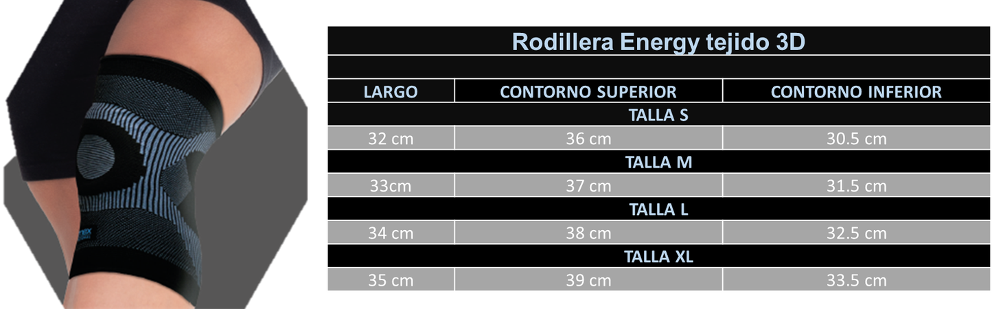 Rodillera Energy Tejido 3D