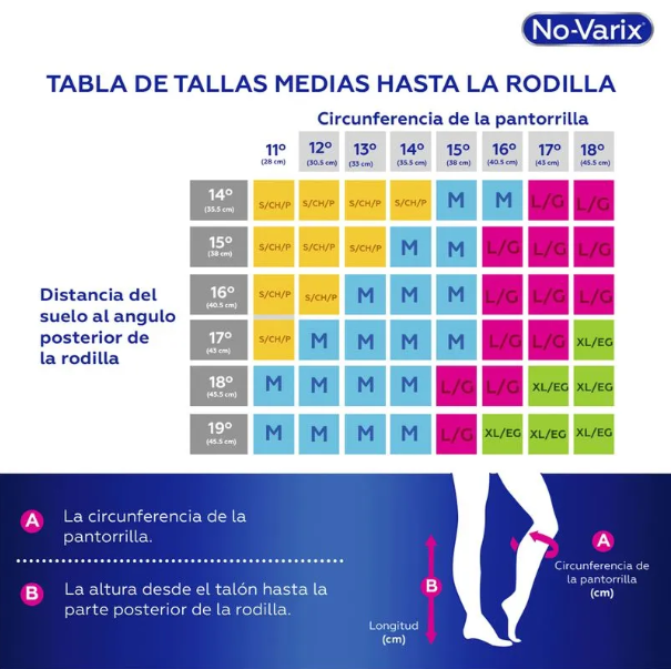 MEDIAS NO-VARIX® MUJER 15-20 MMHG FIBRAS 4G